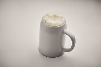 Sublimační půllitr na pivo 500 ml, bílá