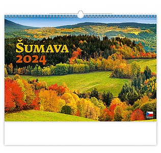 Šumava 2026, nástěnný kalendář, prodloužená záda - reklamní kalendáře