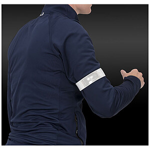 Svinovací reflexní pásek na ruku, 38 cm, bílý