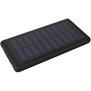 Svítící solární powerbanka 8000 mAh, černá