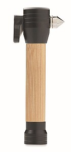 Svítilna s bambusovou rukojetí a bezpečnostním kladívkem