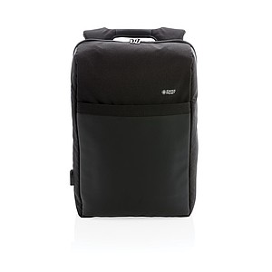 Swiss Peak nedobytný RFID & USB batoh, černá - batoh s potiskem