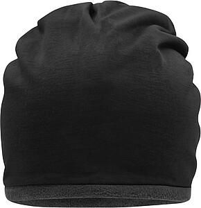 TARIOLA Zimní čepice s fleecovou podšívkou, černá - zimní čepice s vlastním potiskem
