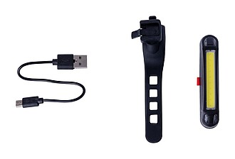 TAYLAM Dobíjecí světlo na kolo v COB diodou, černá