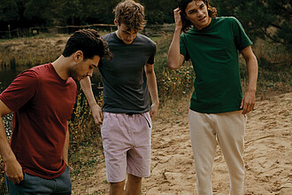 Tepláky z recyklované bavlny, béžové, L