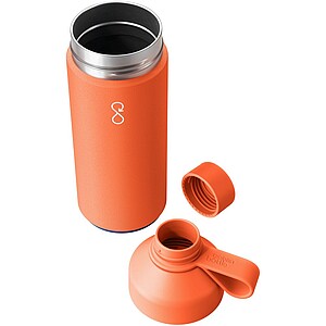 Termo láhev na pití, 1l, z recyklovaných materiálů, oranžová