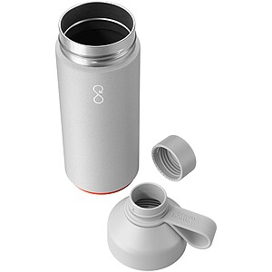 Termo láhev na pití, 1l, z recyklovaných materiálů, šedá