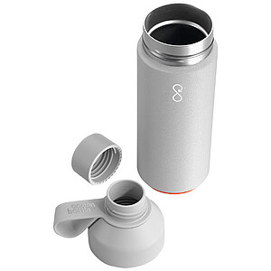Termo láhev na pití, 500ml, z recyklovaných materiálů, šedá