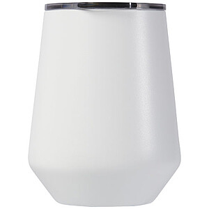 Termohrnek z nerezu s plastovým víčkem, 350ml, bílý