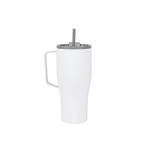 Termolahev z RCS recyklované nerezové oceli 800ml, bílá/šedá - reklamní předměty