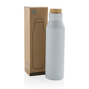 Termoska z recyklované oceli, objem 500 ml, bílá