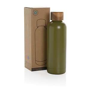 Termoska z recyklované oceli, objem 500 ml, zelená