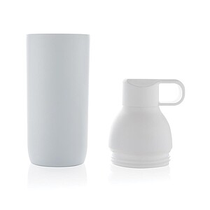 Termoska z recyklované oceli, objem 540 ml, bílá