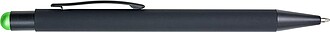 TETUANO Černá propiska s zeleným stylusem, modrá n.