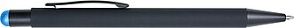 TETUANO Černá propiska se světle modr.stylusem, modrá n.