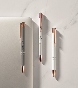 Tlačítková propiska, bílá