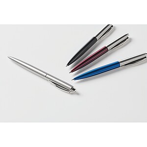 Tlačítková propiska v krabici, stříbrná