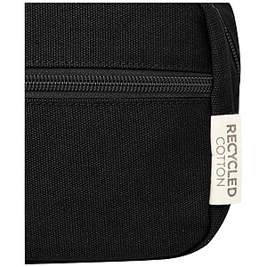 Toaletní taška z recyklovaného plátna, černá