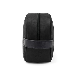 Toaletní taška z recyklovaného polyesteru certi, černá