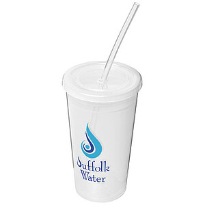 Transparentní dvouvrstvý kelímek, 350ml, transparentní