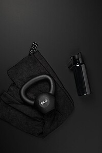 Transparentní láhev na pití 600ml, z RPET, černá