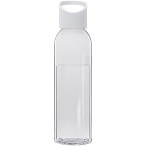 Transparentní láhev na pití, 650ml, recyklovaný plast, bílý