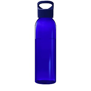 Transparentní láhev na pití, 650ml, recyklovaný plast, modrá
