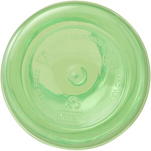 Transparentní láhev na pití s karabinou, 400ml, zelená