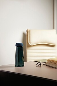 Transparentní láhev z RPET, 575ml, modrá