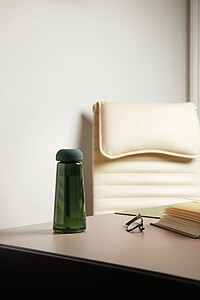 Transparentní láhev z RPET, 575ml, zelená