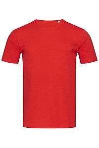 Tričko STEDMAN STARS SHAWN CREW NECK červená L - reklamní trička