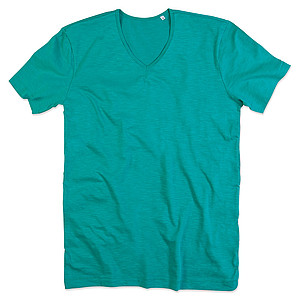Tričko STEDMAN STARS SHAWN V-NECK bahama zelená L - reklamní trička