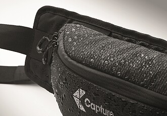 Turistická ledvinka z nylonu, černá