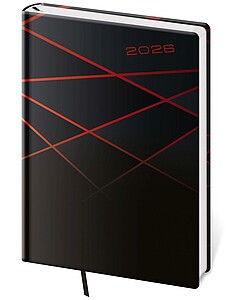 Týdenní diář A5 VARIO Black design 2026 - reklamní kalendáře