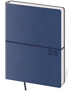 Týdenní diář B6 FLEXIO S GUMIČKOU, tmavě modrý 2026