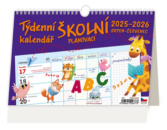 Týdenní ŠKOLNÍ plánovací kalednář 2026 - reklamní kalendáře