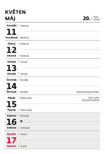 Týdenní trhací kalendář A5 2026