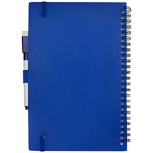 Udržitelný zápisník A5 s laminovanými listy a fixem, modrý