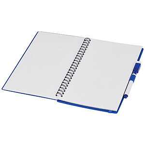 Udržitelný zápisník A5 s laminovanými listy a fixem, modrý