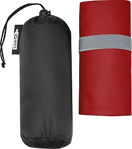 Ultralehký a rychleschnoucí ručník z recyklovaného PET plast, červená