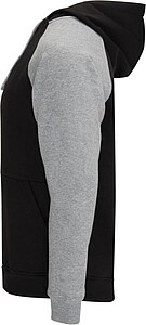 Unisex dvoubarevná mikina ROLY BADET, černá/šedá XS