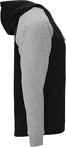 Unisex dvoubarevná mikina ROLY BADET, černá/šedá XS