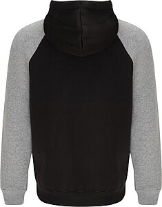Unisex dvoubarevná mikina ROLY BADET, černá/šedá XS