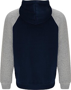 Unisex dvoubarevná mikina ROLY BADET, námořní modrá/šedá XS