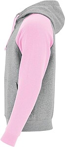Unisex dvoubarevná mikina ROLY BADET, šedá/růžová XS
