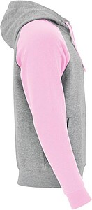 Unisex dvoubarevná mikina ROLY BADET, šedá/růžová XS