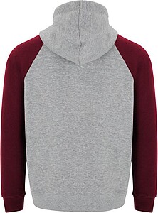 Unisex dvoubarevná mikina ROLY BADET, šedá/vínová XS