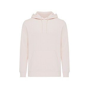 Unisex lehká mikina s kapucí Iqoniq Rila, jemná růžová, velikost XXS