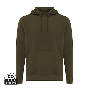Unisex mikina s kapucí Iqoniq Rila, velikost XS, khaki