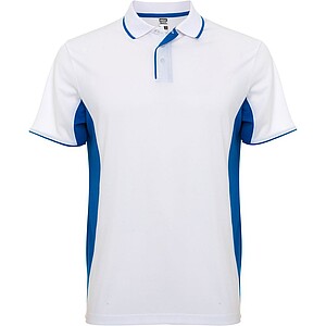 Unisex polokošile Roly Montmelo, bílá/královská modrá, velikost L